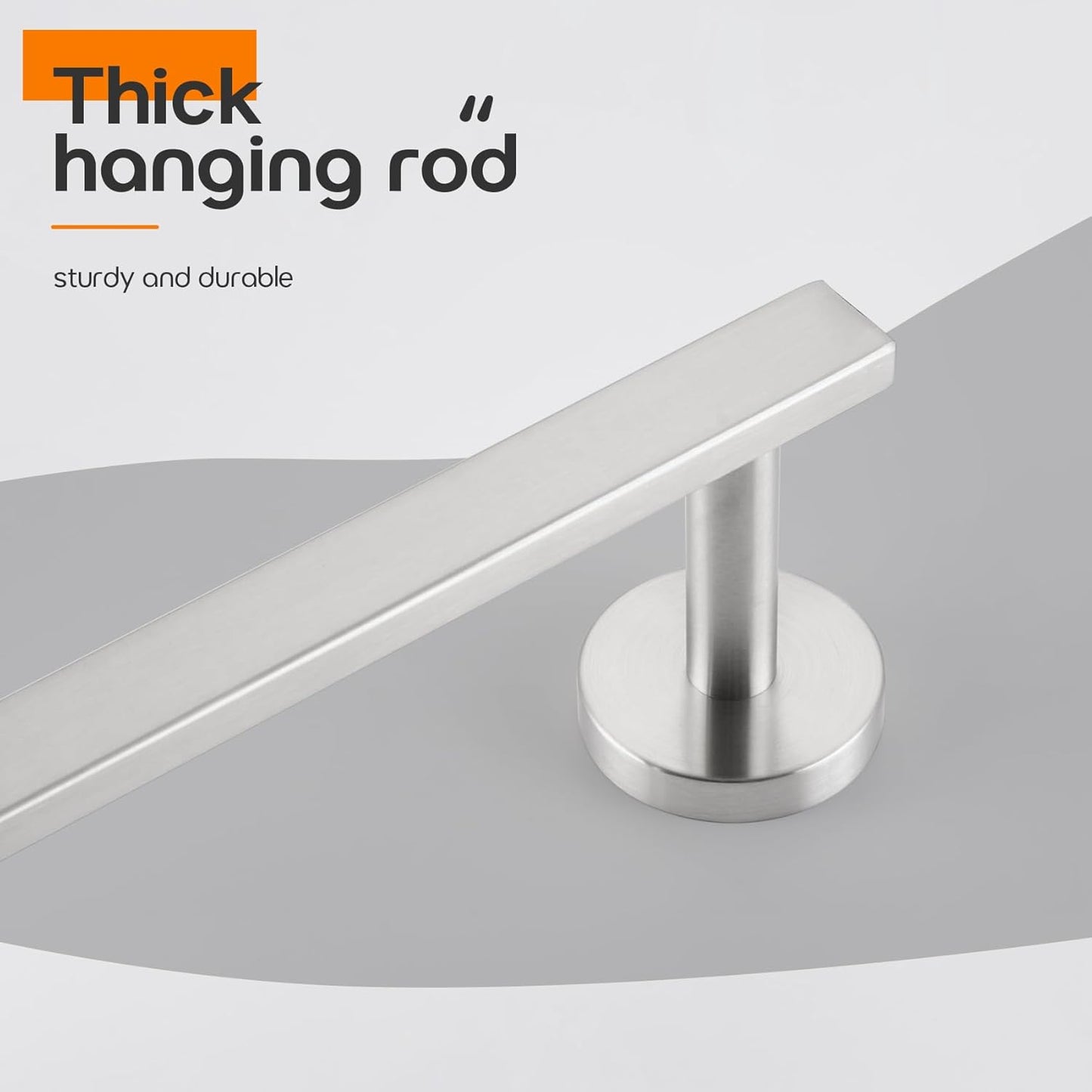 12 Inch Bathroom Towel Bar Bath Towel Rack Kitchen Towel Holder Towel Ring Wall Mounted SUS304 Stainless Steel 2 Pack Brushed Nickel AN4001BR-L12-P2