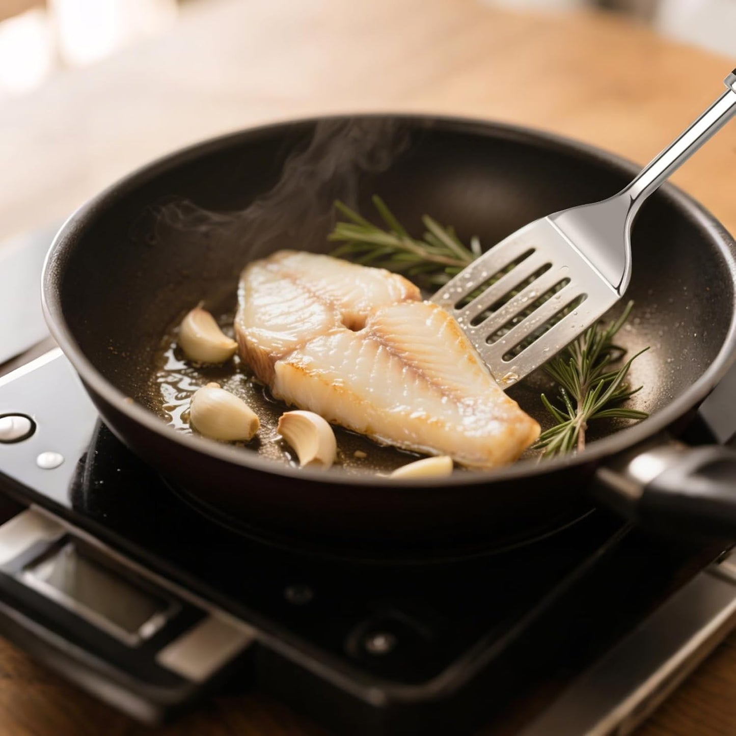 2 Pack metal spatula set, kitchen utensils, cooking utensils,Turner, mini spatula,Slotted Kitchen Spatulas Stainless Steel, Cooking Utensils, Ideal Cookware for Fish, Eggs, Pancakes