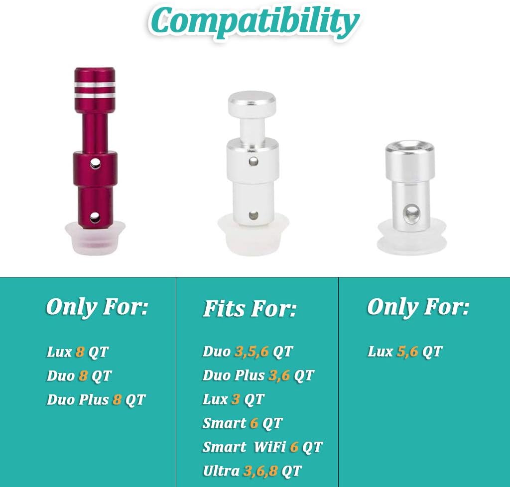 Steam Release Handle, Original Float Valve Replacement Parts with 3 Silicone Caps for Instant Pot Duo/Duo Plus 3, 5, 6 Quart, Duo Mini 3 Qt, Duo50 5 Qt, Duo/Duo plus 60 6 Qt by ZYLONE