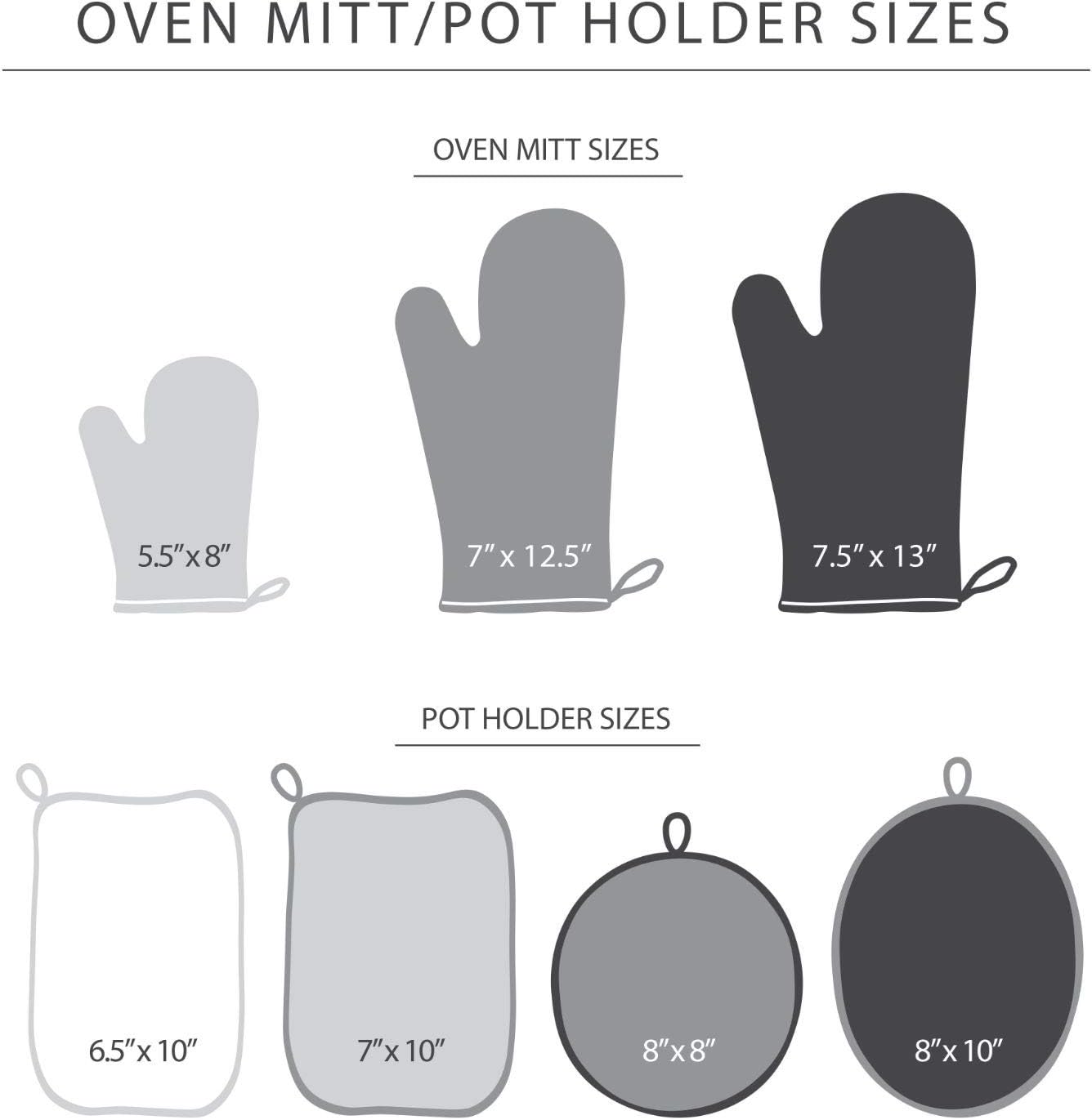 KitchenAid Asteroid Oven Mitt Set, 7"x12.5", Black, 2 Piece