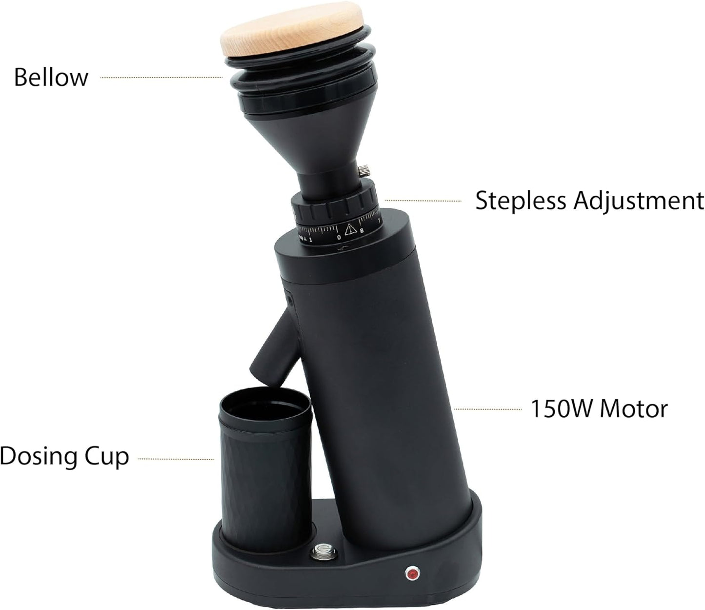 D40+ Single Dose Coffee Grinder (Black)