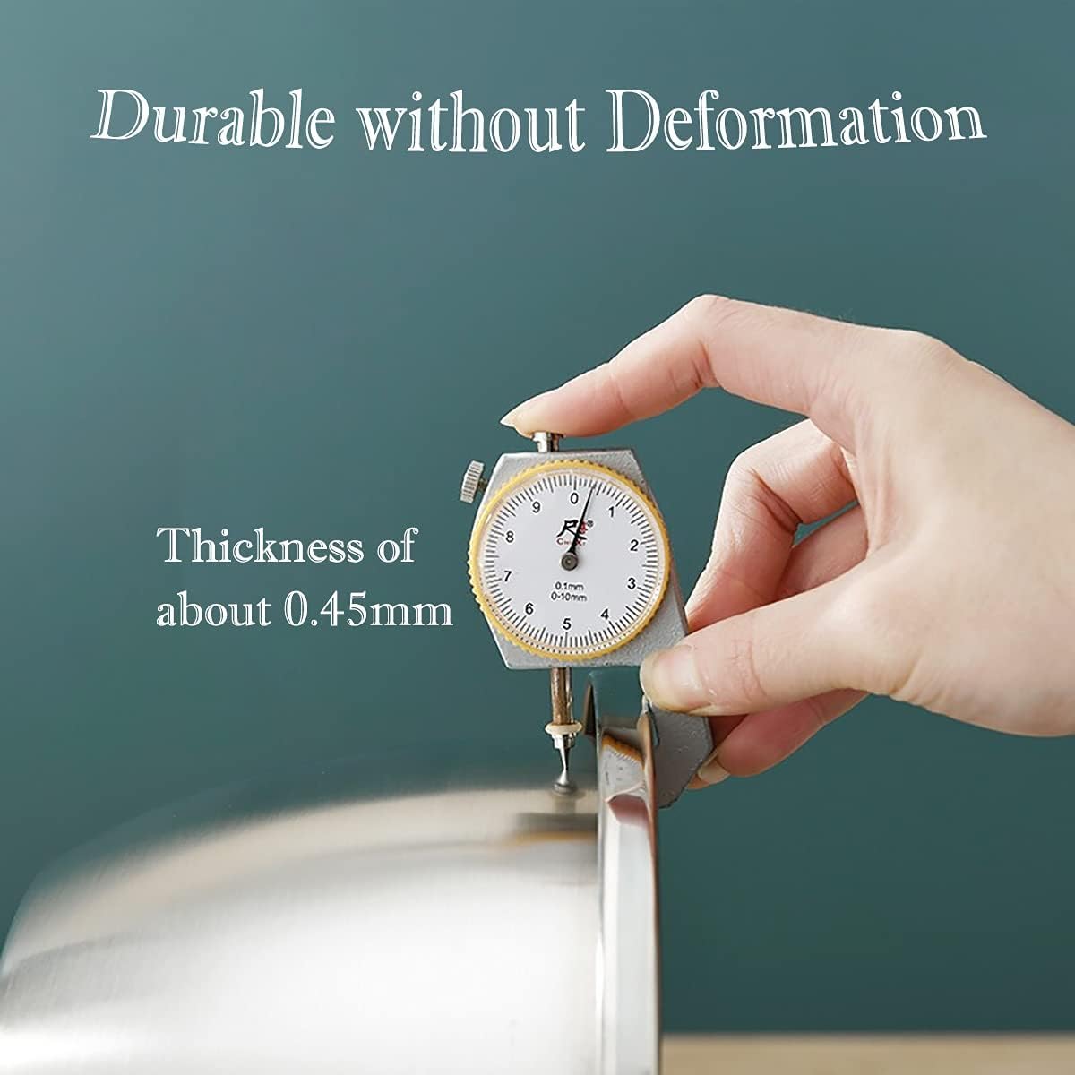 meleg otthon Stainless Steel Mixing Bowls, 13.5QT Metal Bowls, Salad Bowl, Heavy Duty Deeper Edge Mirror Finish Dishwasher Safe Bowl(14.17'' diameter x 5.35''high)