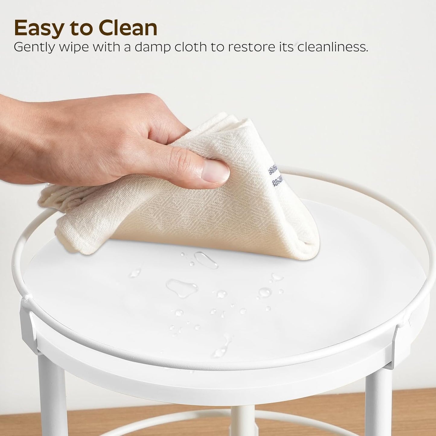 Lazy Susan Organizer, Rotating Spice Rack, 2 Tier Spice Turntable Organizer, Industrial Turntable Spice Holder, for Kitchen Countertop, Compact and Versatile, White SR22WW