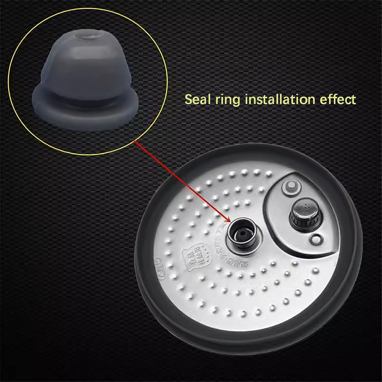 Electric Pressure Cooker Anti-overflow Fixing Rubber Ring MY-13SS505A/MY13SS605A Electric Pressure Cooker Accessories Compatible With MIDEA Electric Pressure Cooker(Pack of 2)