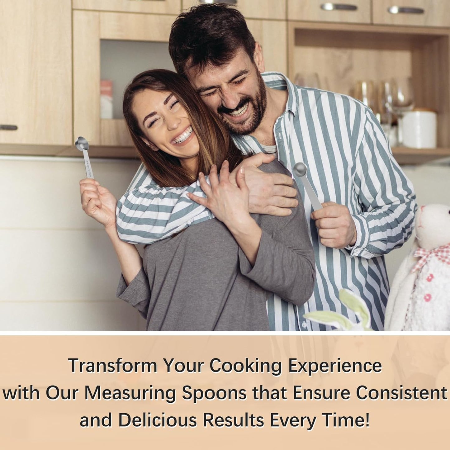 2PCS 3/4tsp (1/4tbsp, 1/8oz, 3.75ml) Single Measuring Spoon, Stainless Steel Individual Teaspoons Only