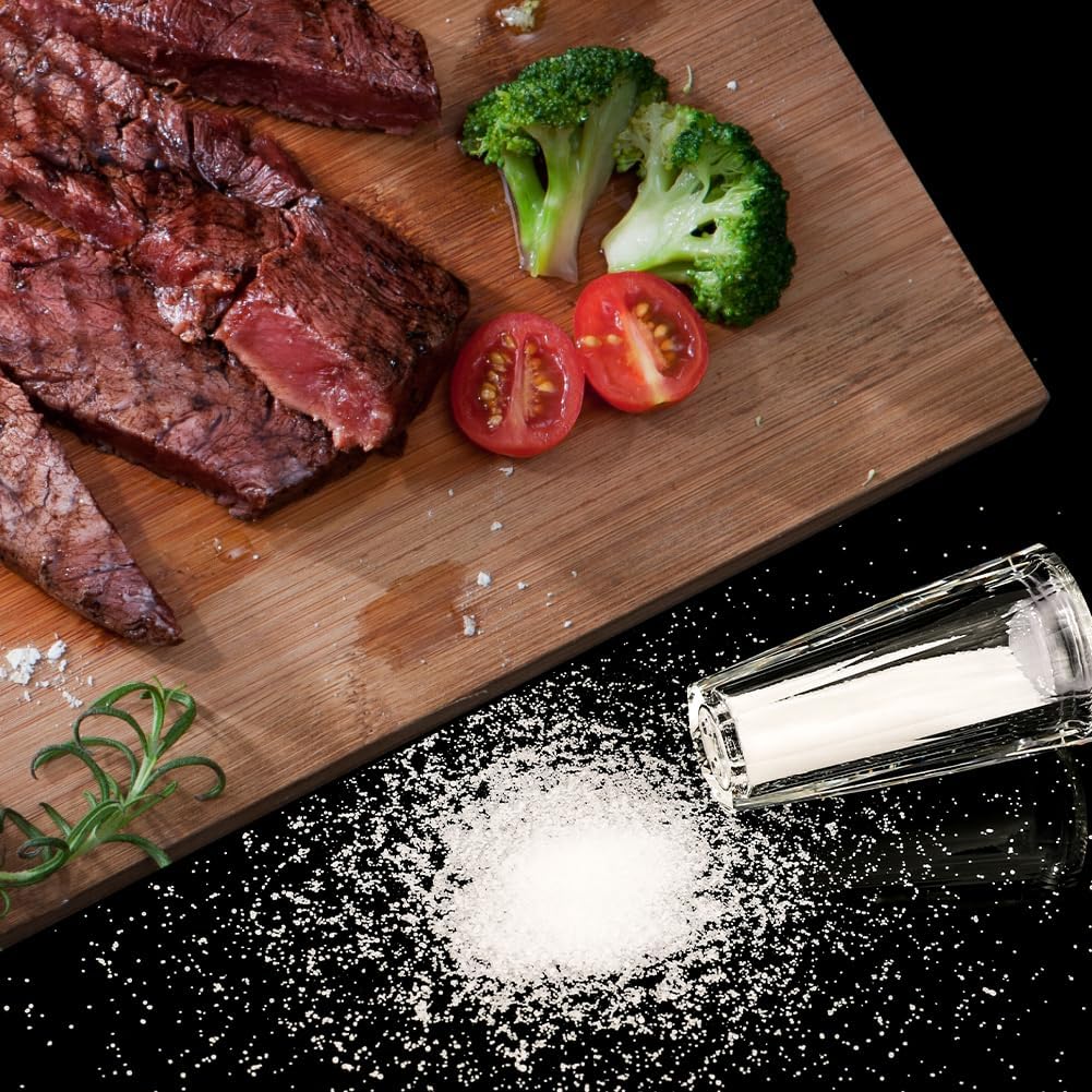 Salt and Pepper Shaker Set Spice Dispenser Refillable Design Cut Crystal Seasoning Shaker Kitchen Decor for Cooking Table,RV,Dinner Party,Camping BBQ (T-03)