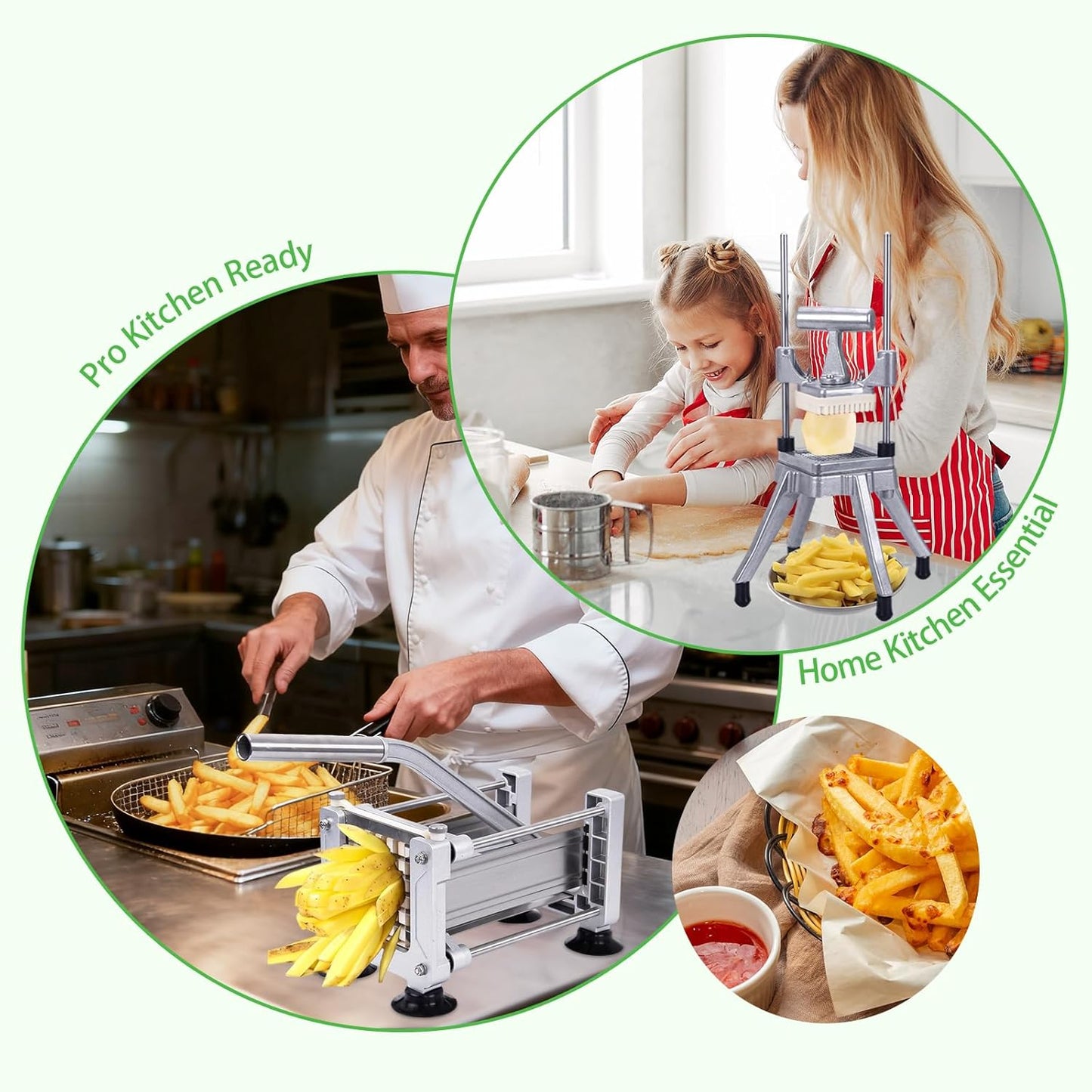 1/4" Replacement Vegetable Chopper Blade, 420j2 Stainless Steel Interchangeable Blade & Pusher Block Set for Commercial Vegetable Dicer Fruit Cutter