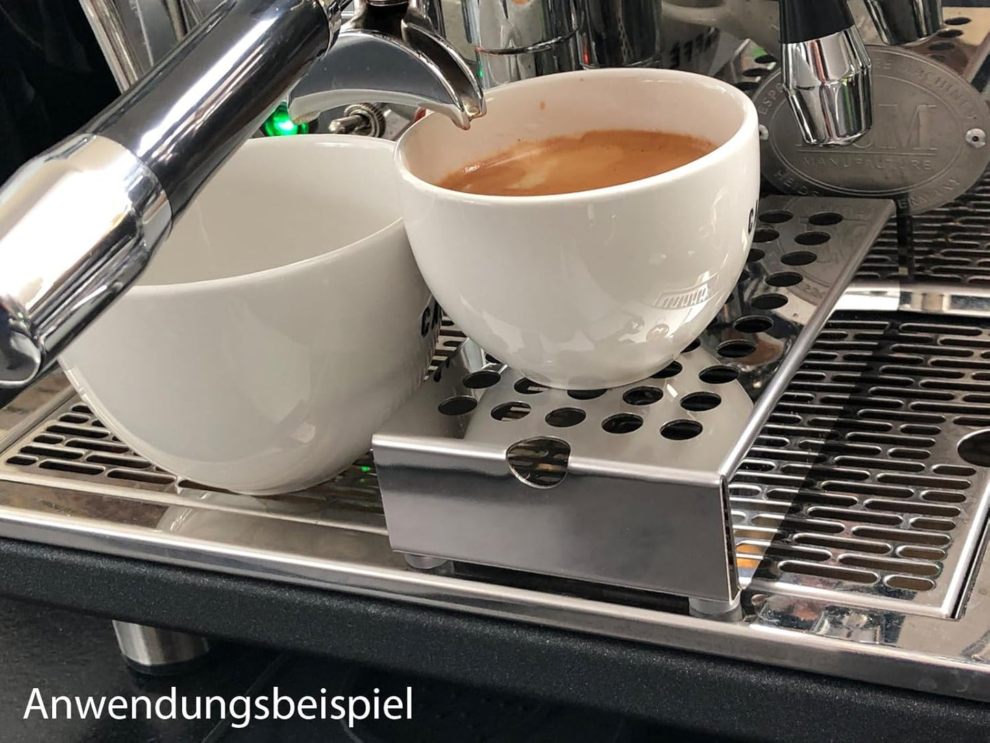 Espresso Cup Riser Stand, Premium Stainless Steel Coffee Drip Tray, Coffee Mug Holder Stand for Espresso Machines, Height 40mm