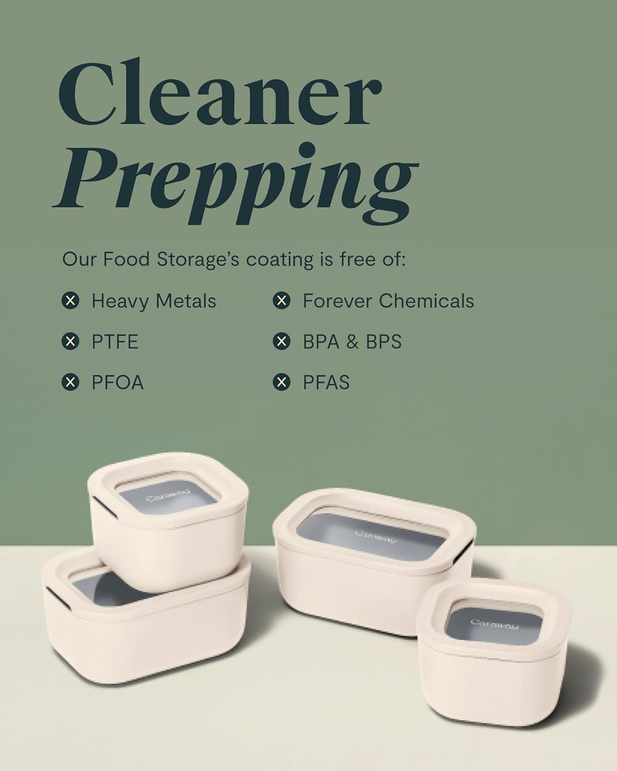 Caraway Mini Dash Inserts - 2pc .6 Cup Dash Ramekins w/Lids - Easy to Store, Non Toxic - Perfect for Sauces, Garnish, & Small Snack or Sides