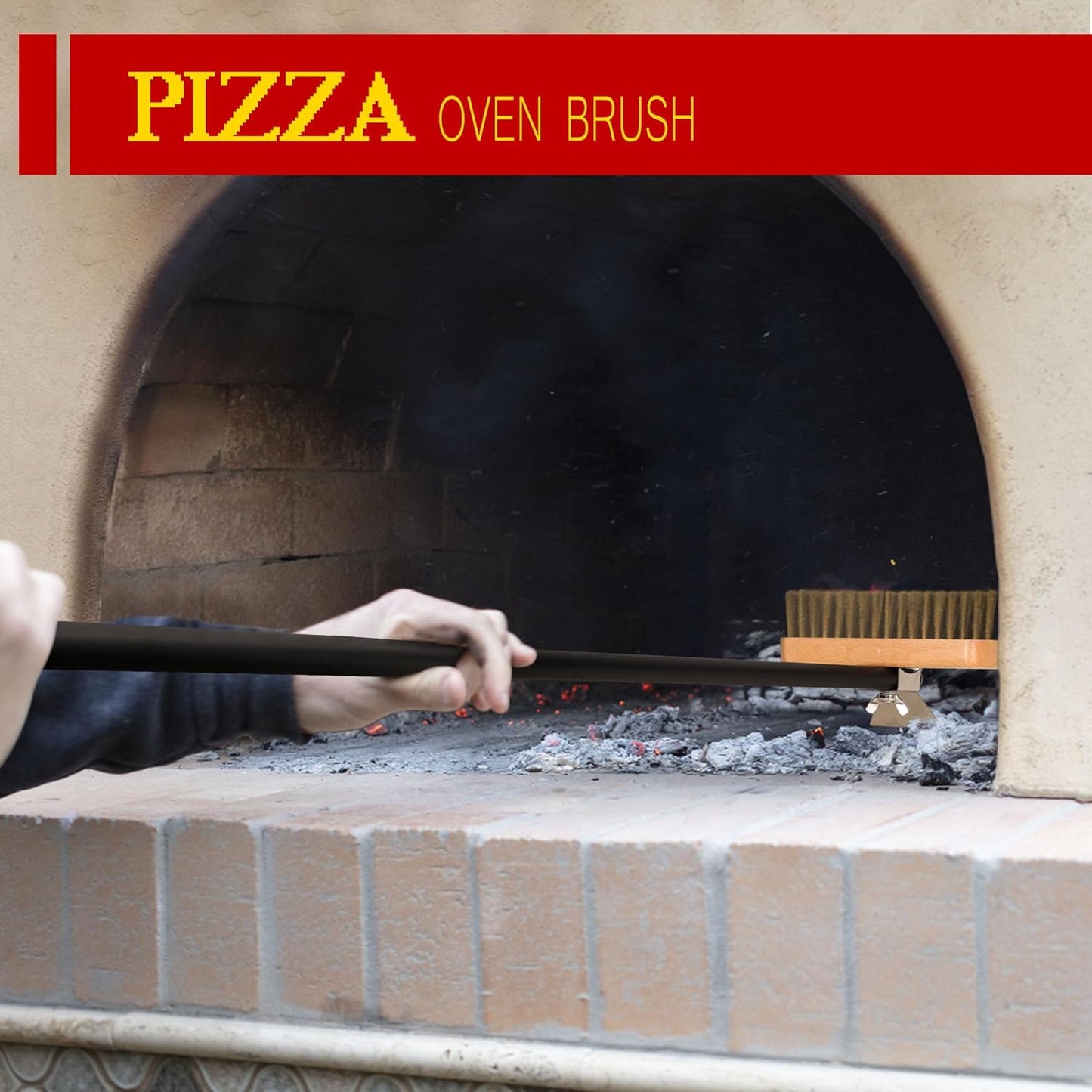 12-inch Hard Anodized Aluminum Pizza Spatula,Set Of 6 Commercial Pizza Oven Utensils, pizza Peel for Indoor & Outdoor Pizza Ovens, Pizza Oven Accessories