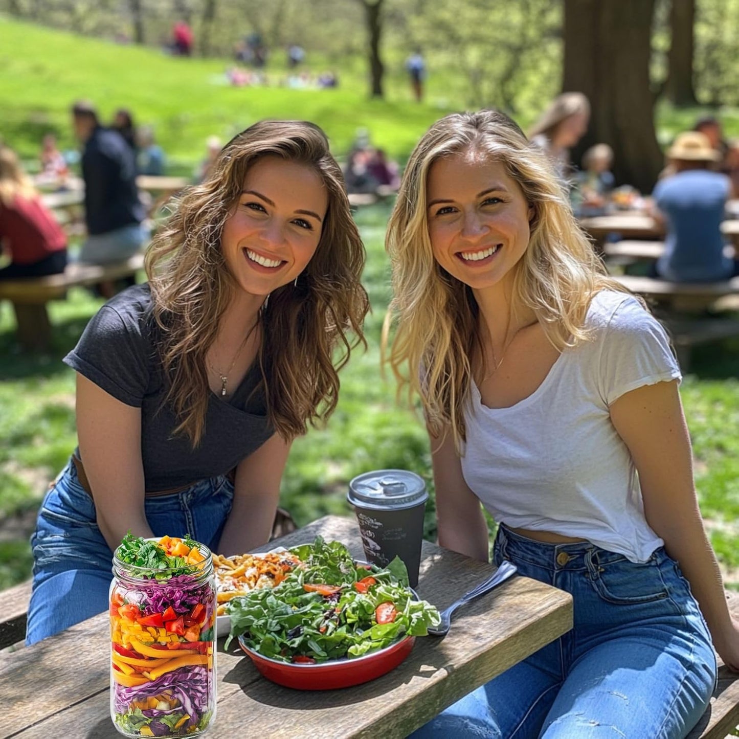 JARMING COLLECTIONS 32oz Extra Wide Mouth Glass Storage Jar with BPA-Free Plastic Lid – Quart Size Airtight Mason Jar for Kitchen, Pantry, and Food Storage (Set of 3)