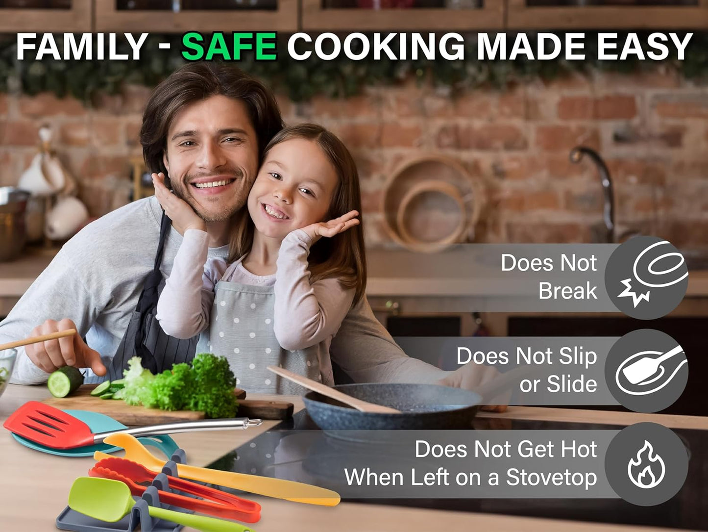 TEAL Silicone Spoon Rest for Stove Top, 1 Piece - HEAT RESISTANT, EASY TO CLEAN Kitchen Spoon Rest for Kitchen Counter, Holds XL Utensils, Safe on GLASS & INDUCTION Cooktops, DOESN’T BREAK if Dropped