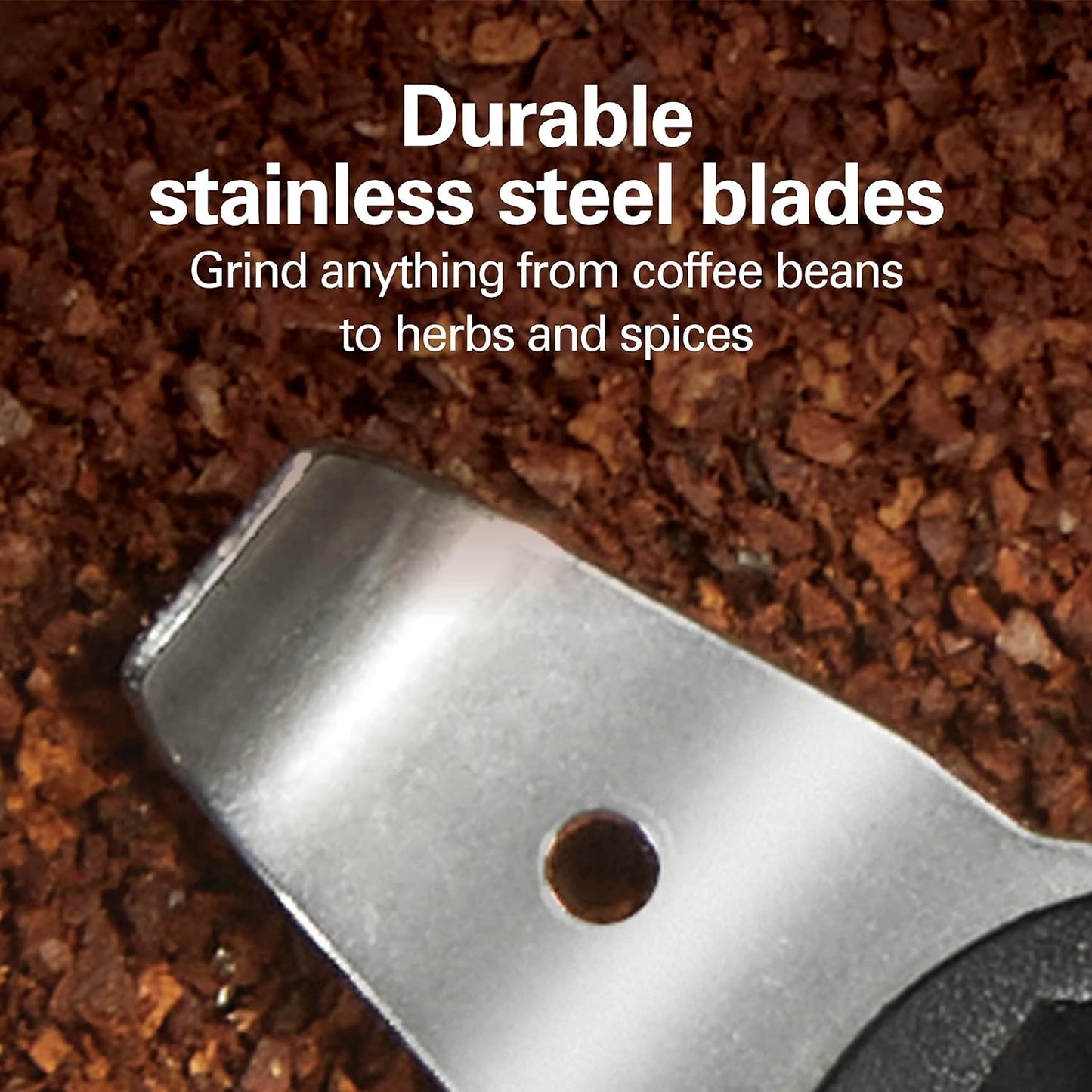 Hamilton Beach Fresh Grind Electric Coffee Grinder for Beans, Spices and More, Stainless Steel Blades, Removable Chamber, Makes up to 12 Cups, White