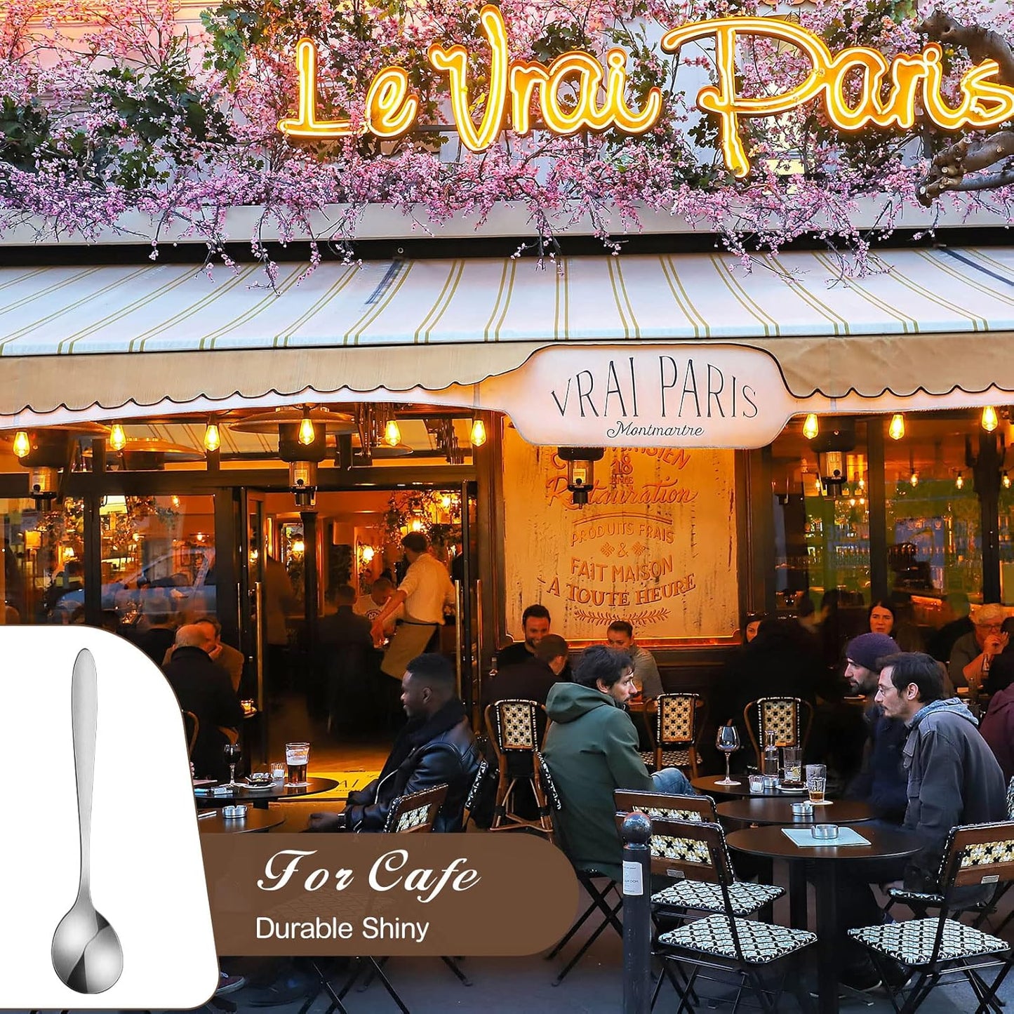 Yinkin 50 Pcs Demitasse Espresso Spoons 4.92" Stainless Steel Tablespoons Metal Dessert Spoons for Appetizer Sugar Ice Cream for Home Restaurant Kitchen,Mirror Polished,Dishwasher Safe