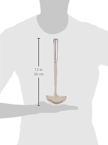 New Star Foodservice 52305 4 oz Hollow Handle Deep Soup Ladle, 13.25", Silver