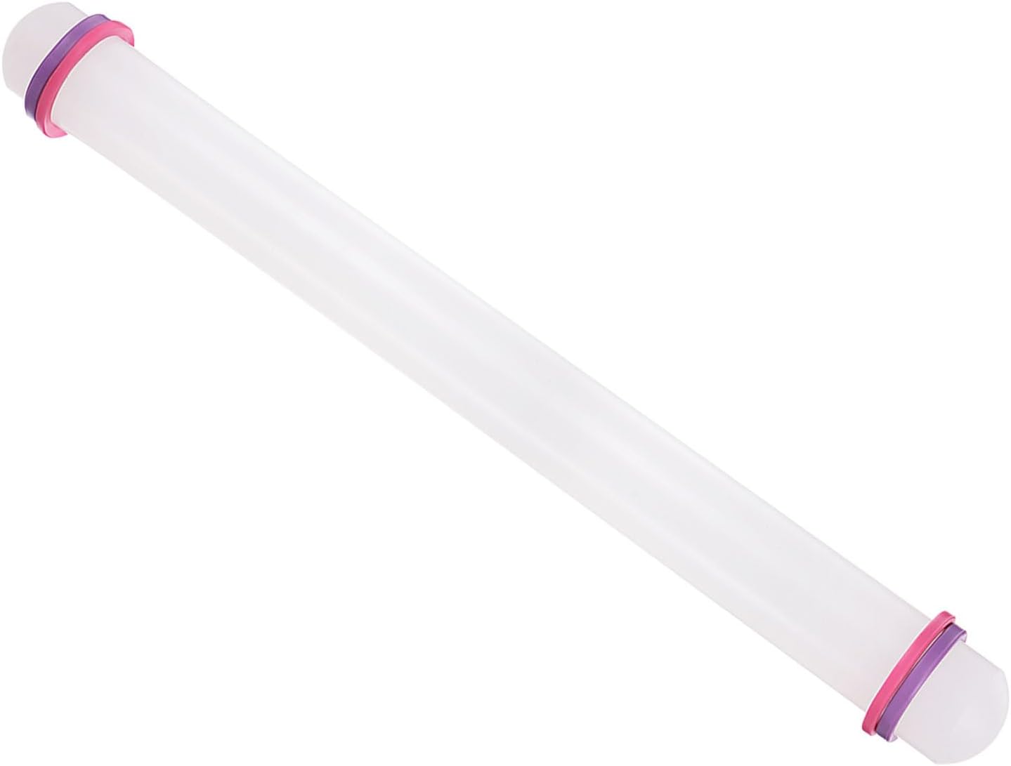 Fondant Rolling Pin, 20" Length, PP Plastic Non-Stick Guide Rings Fondant Roller Dough Roller - (Applications: for Clay Baking Fondant DIY)
