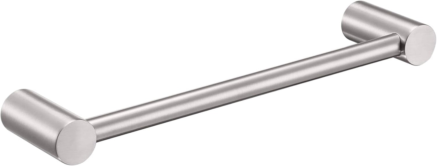 KOKOSIRI Towel Bars Brushed Nickel 16-Inch Single Rod Hand Towel Holder Wall Mounted Hanger for Bathroom Lavatory Hardware Stainless Steel, B4007BR-L16