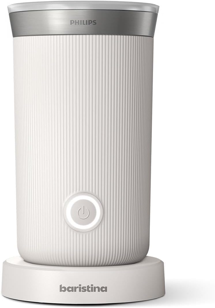 Philips Baristina Milk Frother - Foam Milk Perfectly. Hot and Cold. Dairy and Non-Dairy. Easy to Clean Baristina Espresso Machines. Milky White (BAR311/00)
