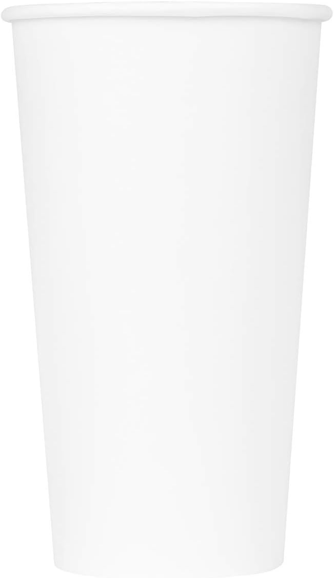 Karat 20 oz Paper Hot Coffee Cups [600 ct] White Disposable Cup for Hot/ Cold Drinks and Beverages, 90mm (C-K520W)