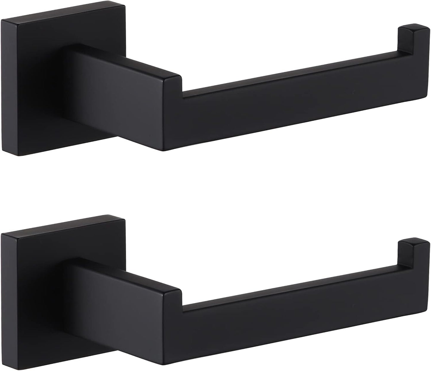 KOKOSIRI Black Toilet Paper Holders Bathroom Toilet Paper Roll Holder SUS304 Stainless Steel Contemporary Wall Mounted, 2 Pack, B2003BK-P2
