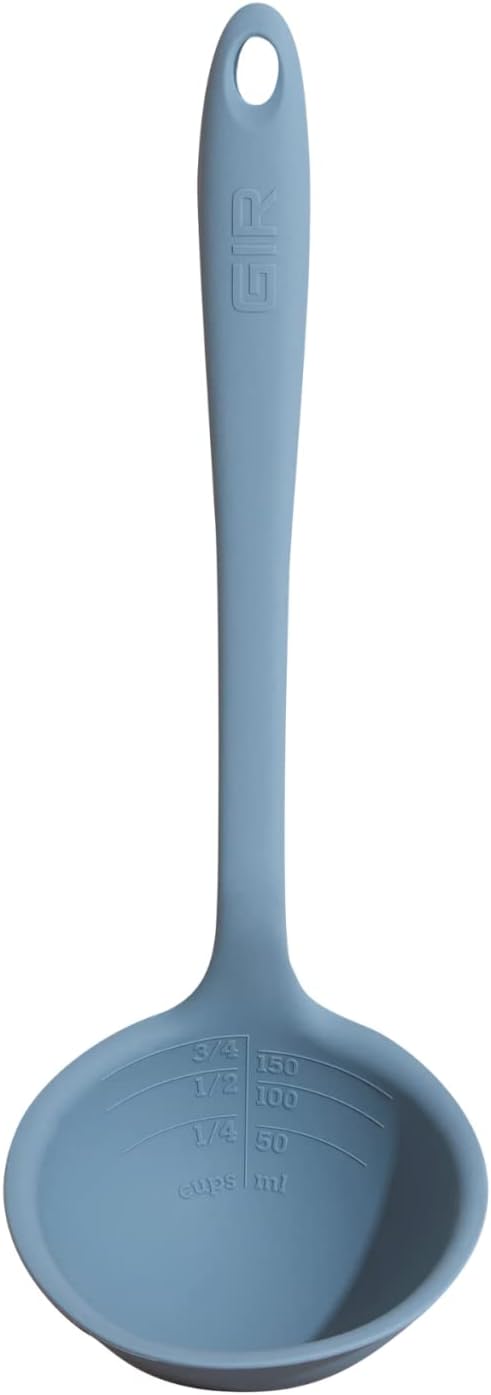 GIR: Get It Right Silicone Ladle Spoon –High Heat Resistant Kitchen Tool, Durable Cooking Utensil for Serving Soups, Stews, Sauces, and Dressings, Ultimate - 13IN - Slate
