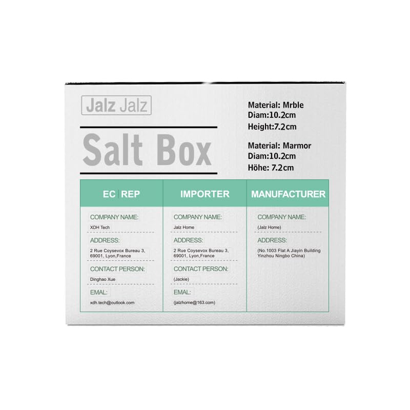 Marble Salt Holder Salt Box Spice keeper Black Big Salt Cellar Natural Material Salt Container Spice Cellar Large Capacity