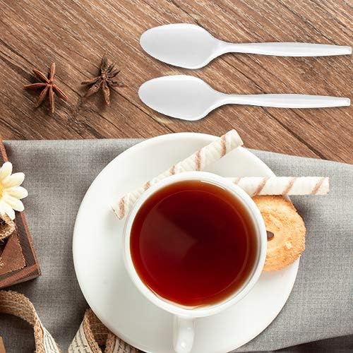 Settings 1000 Count White Plastic Spoons – Disposable Cutlery for Parties, Events, Catering, and Takeout