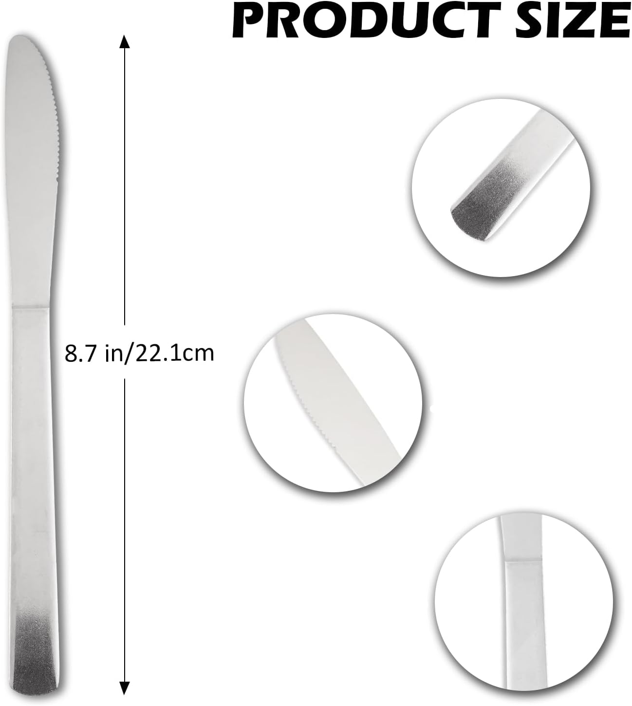 36 PCS Dinner Knifes Set - Windsor Stainless Steel Table Knives 8.7 Inch with Dishwasher Safe Butter Knives,Metal Butter Knofe,Dinner Knife Silverware for Home,Kitchen or Restaurant