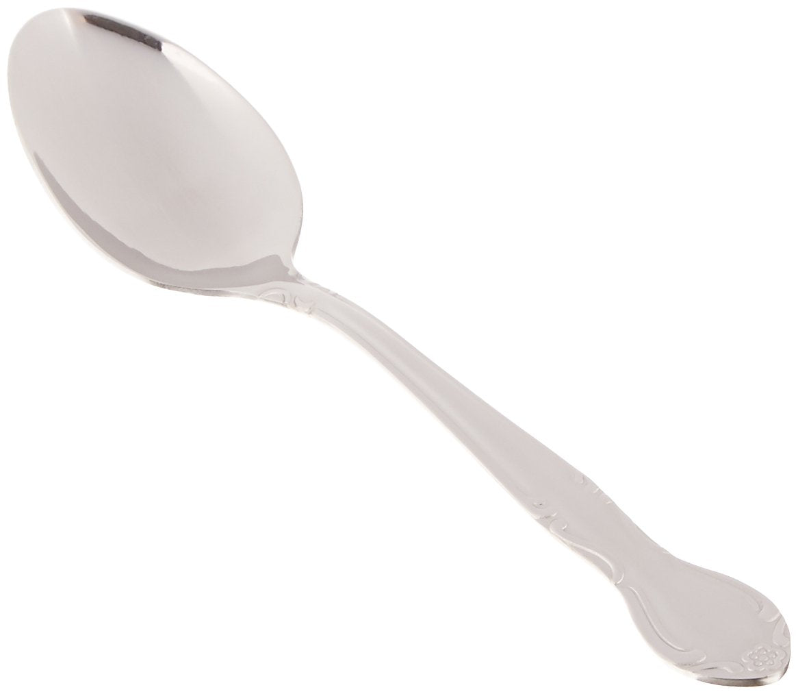 Winco 12-Piece Elegance Mirror Finish Teaspoon Set, 18-0 Stainless Steel,Silver