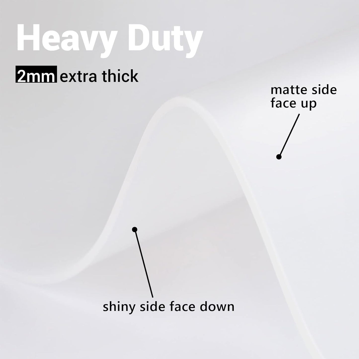 Ewen 39.4x23.5in 2mm Extra Large Silicone Mat, Thick Heat Resistant Placemat Silicone Mats for Kitchen Counter, Bar Workbench Table Protector Cover Pad for Air Fryer Coffee Maker Stove Translucent