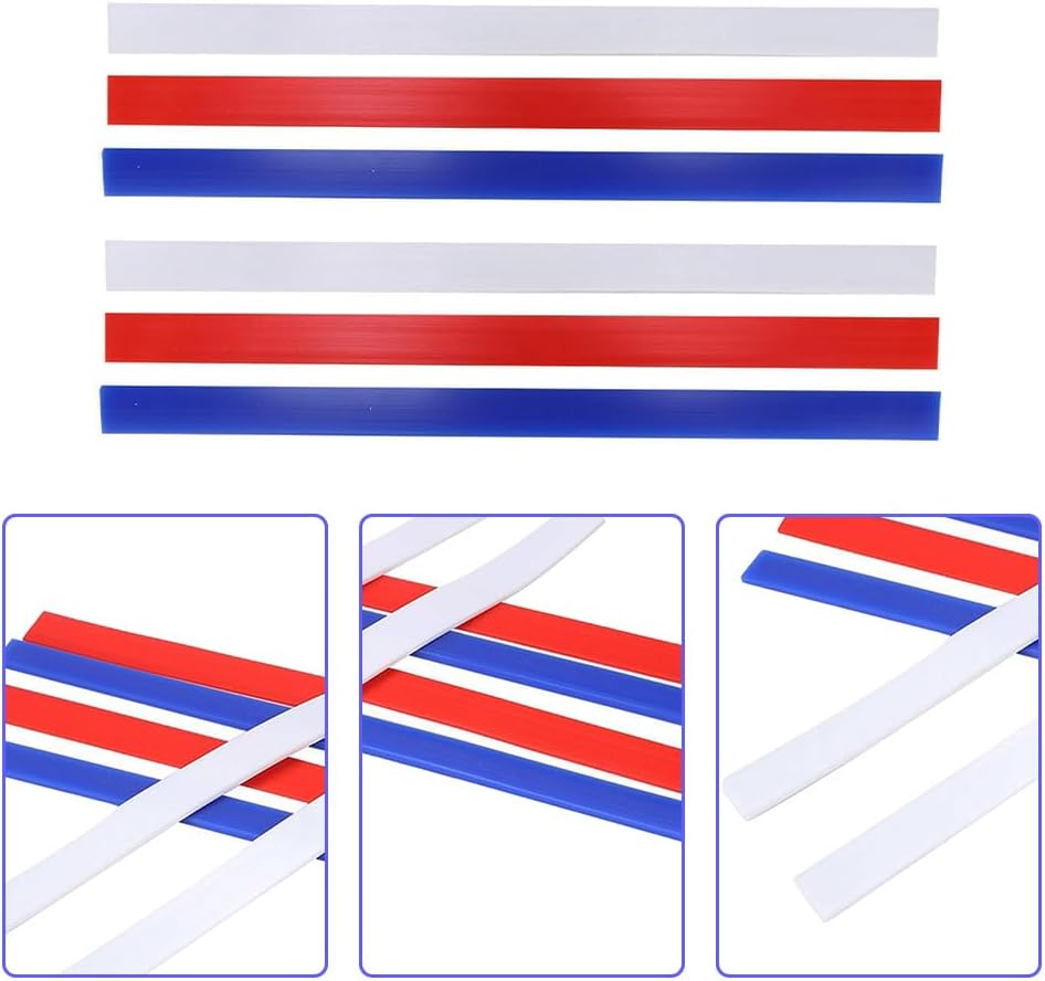 Silicone Measuring Dough Strips - 6PCS Non-Stick Baking Thickness Guides for Even Pastry/Cookie/Fondant, Professional Measuring Rulers with Rolling Pin Guide, Kitchen Baking Tools