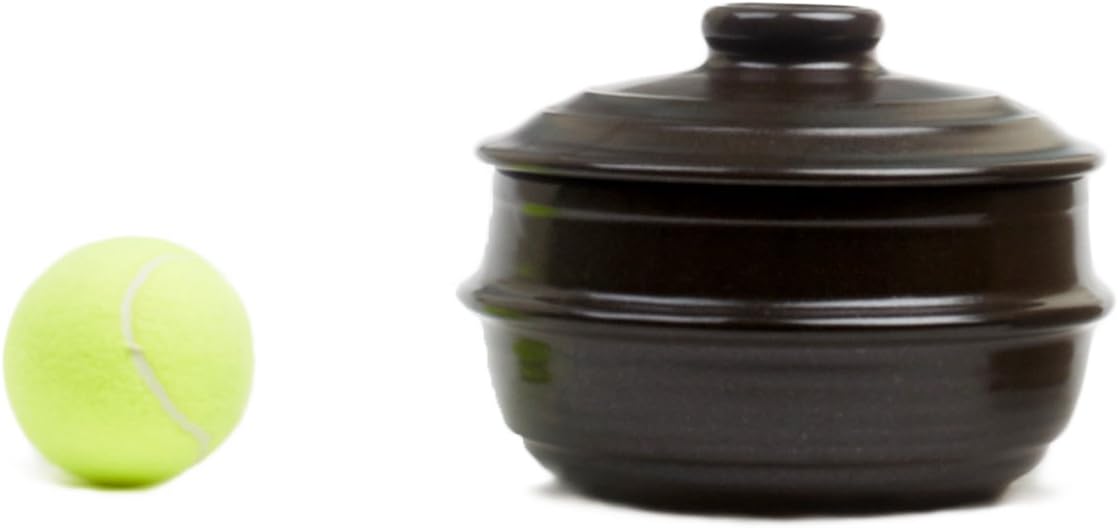 Crazy Korean Cooking Dolsot Korean Stone Bowl with Lid (No Trivet) (Size 4)