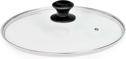 11 In Glass Lid for Frying Pan, Tempered Replacement Cover Compatible with All 11 Inches Cookware for Skillets, Round Cast Iron, Cast Aluminium, Stainless Steel Pans &Pots