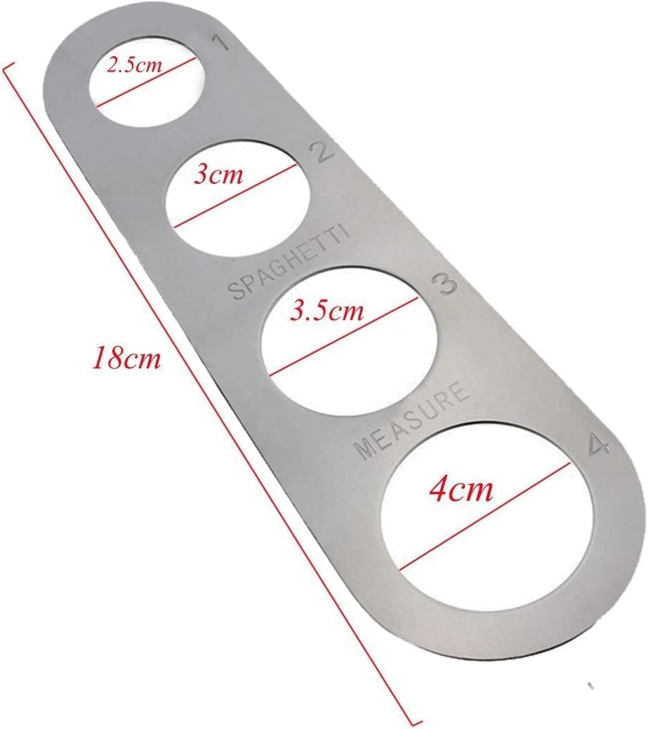 2PCS Stainless Steel Spaghetti Measure Tool 4 Holes Pasta Measuring Portion Control Gadgets Kitchen Accessories (2PCS)