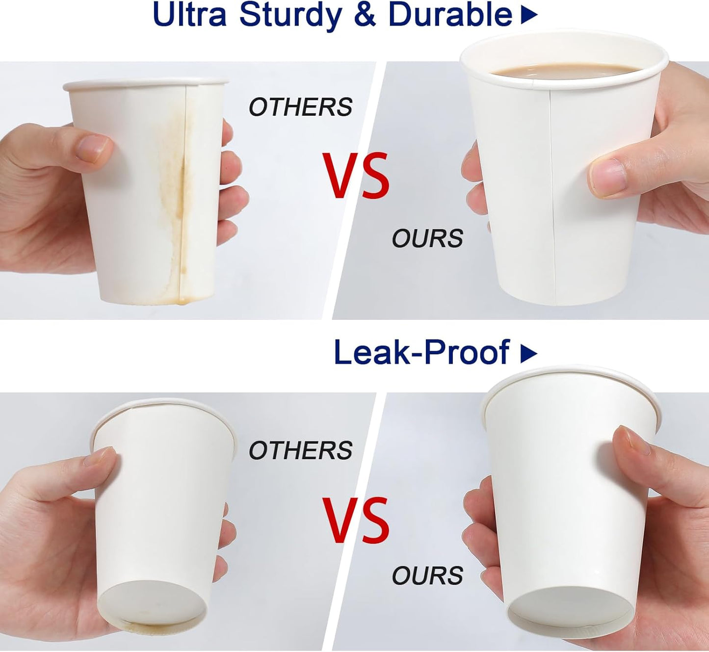 Lamosi 100 Pack 12 oz Paper Cups, Disposable Paper Coffee Cups 12oz, Hot/Cold Beverage Drinking Cups for Water Juice or Tea, Perfect for Office Party Home Travel