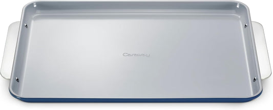 Caraway Non-Stick Ceramic Baking Sheet - Naturally Slick Ceramic Coating - Non-Toxic, PTFE & PFOA Free - Perfect for Baking, Roasting, and More - Large (18" x 13") - Navy