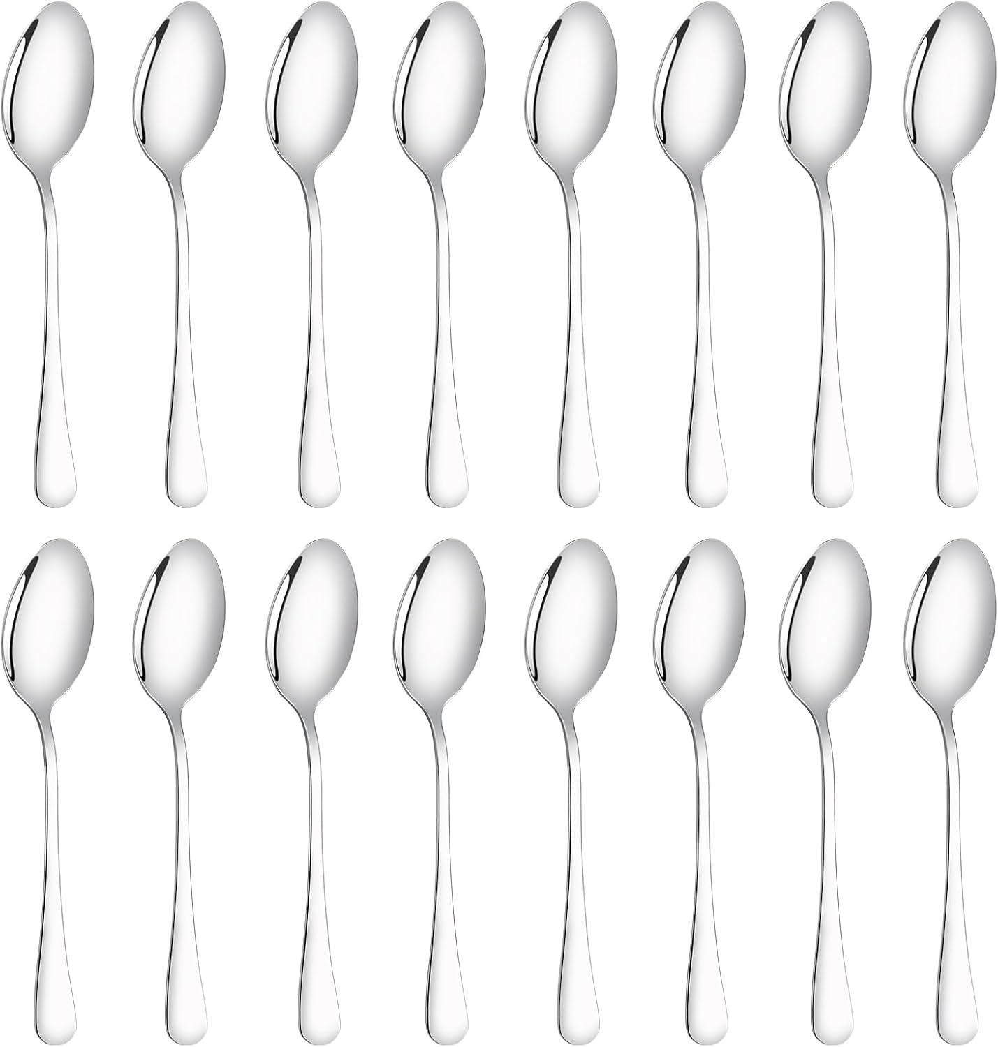 16 Pcs Dinner Spoons Set 7.32" Premium Food Grade Stainless Steel Spoons Mirror Finish & Dishwasher Safe,Use for Home,Restaurant