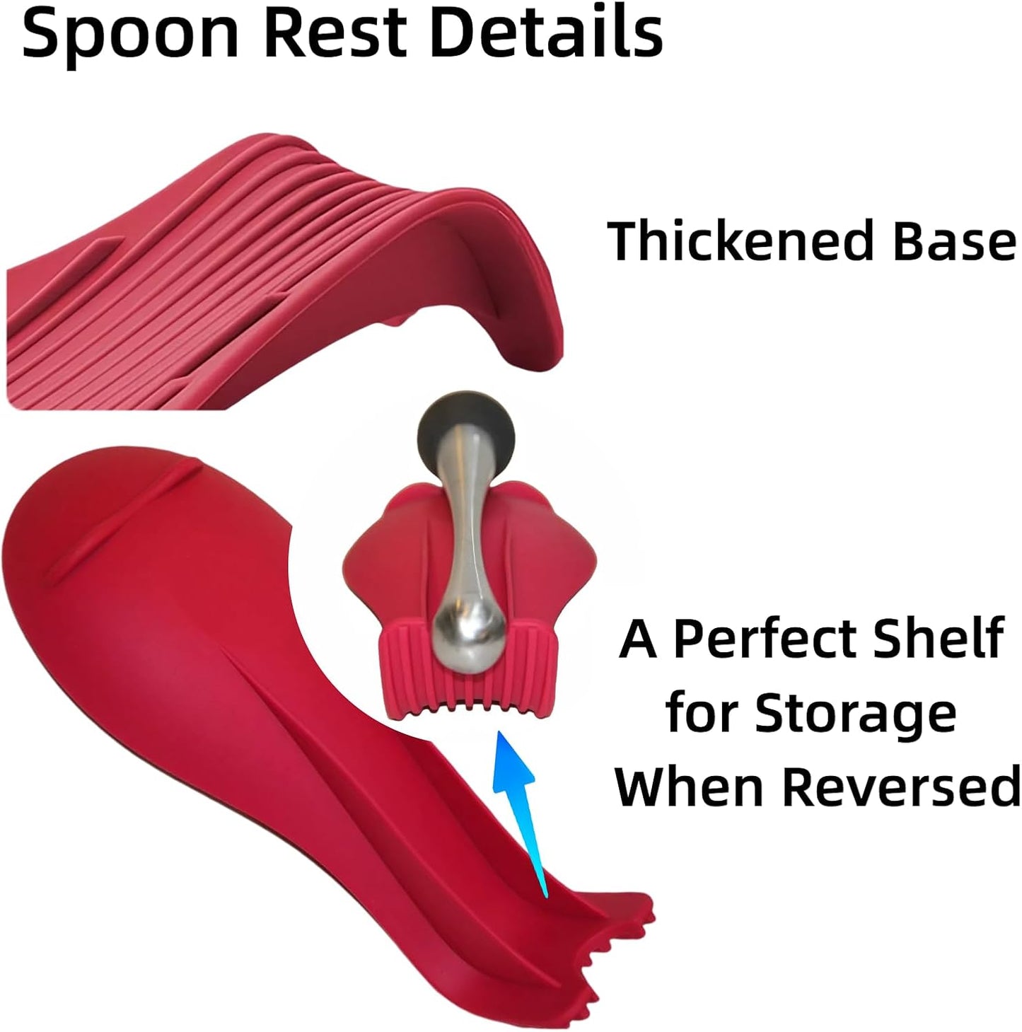 Silicone "Deck Chair" Large Heat-resistant Spoon Rest for Stove Top/Countertop, Reusable Kitchen Cooking Utensil Holder for Spatulas, Ladles, etc., Dishwasher Safe, 9.1 * 4.2 * 1.6in (Khaki)