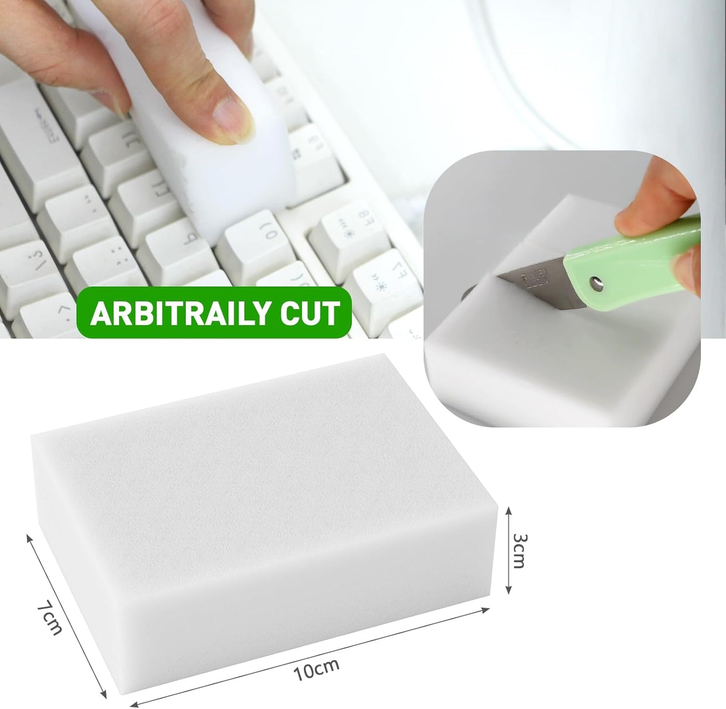 28 Pack Melamine Sponge Thick Melamine Foam in Bulk 2X Thicken Multi-Functional Sponge Eraser for Kitchen Bathroom Sink Tile Office 3.94x 2.76x 1.18in