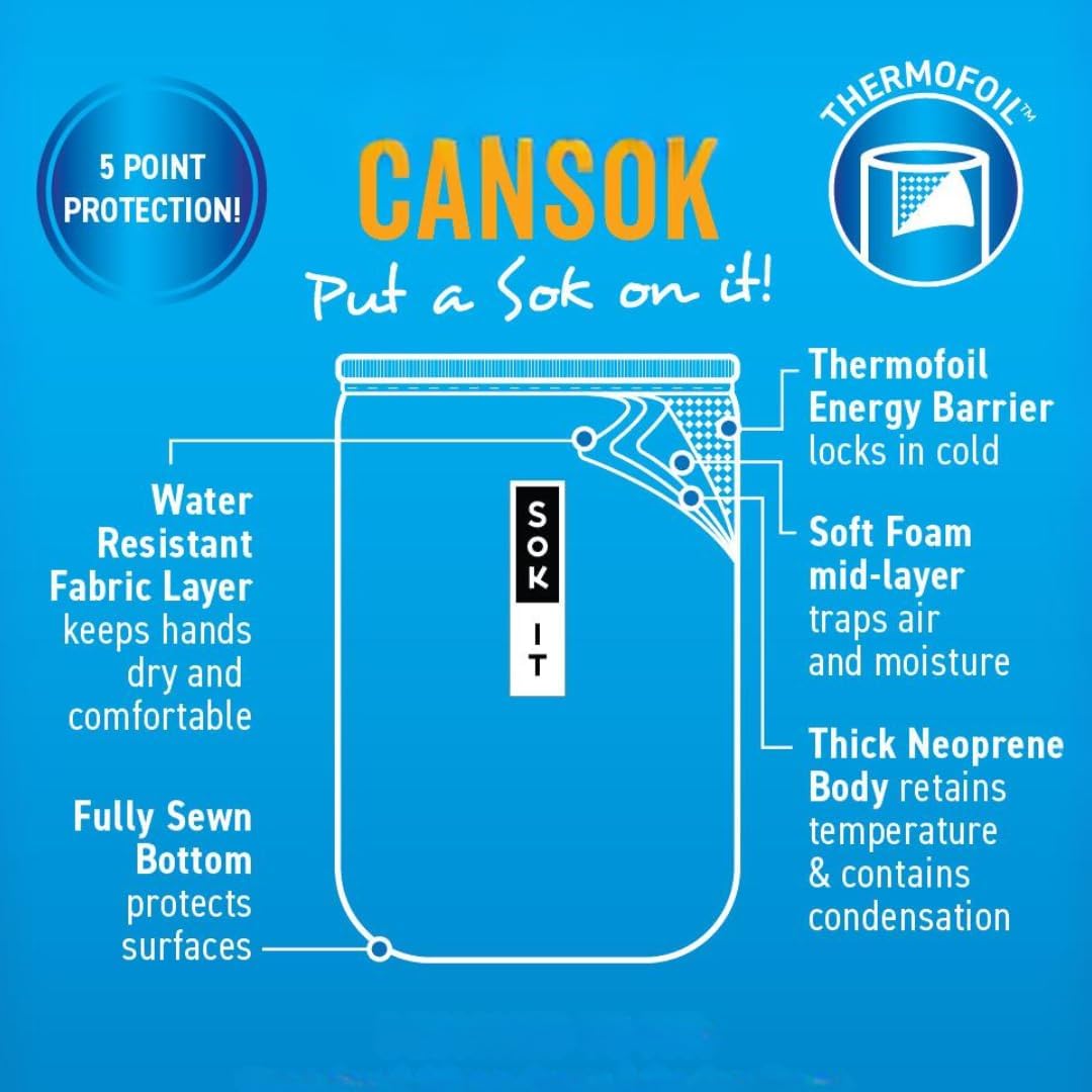 Sok It CanSok Sleeve for Beer & Soda Insulated Neoprene Cover (Peel the Love, 12oz Can Sleeve)