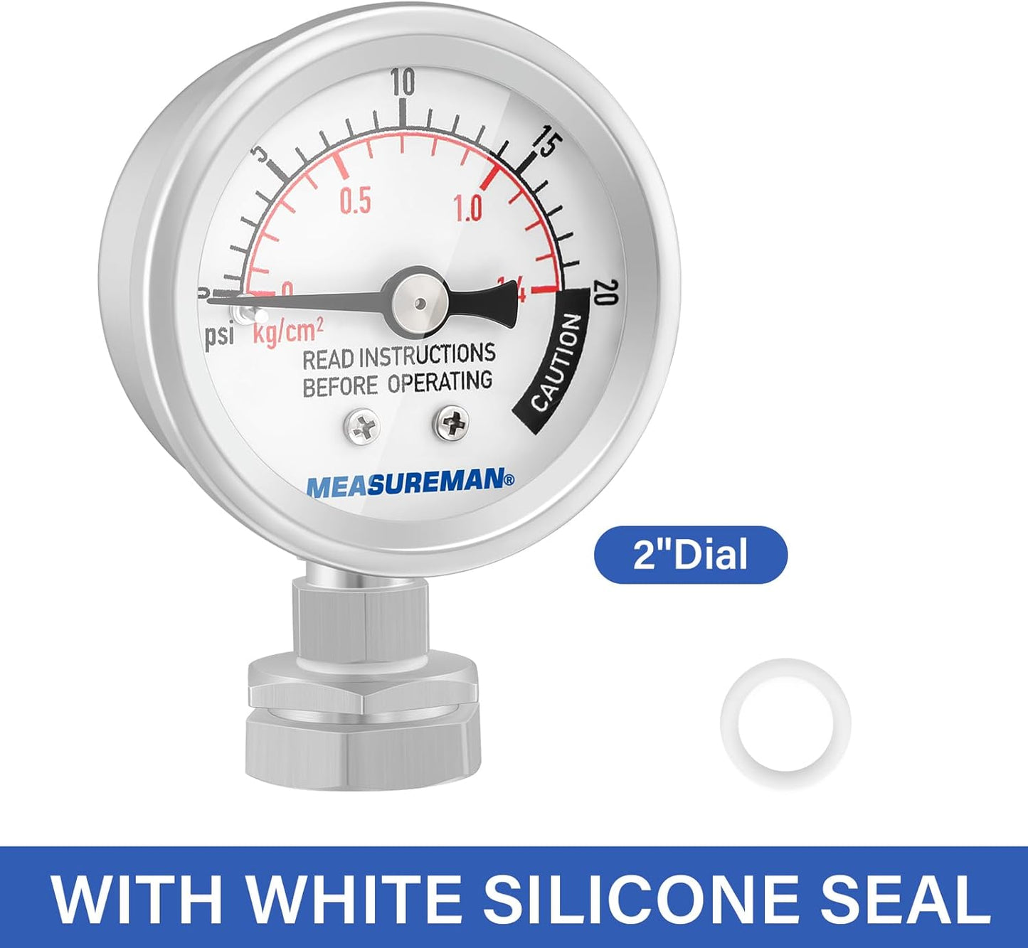 MEASUREMAN Stainless Steel Pressure Cooker Gauge_All Series (Accessory, Pressure Gauge - Fits 37 Quart)