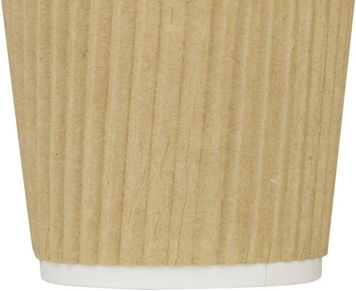 Karat Coffee Hot Cups 4oz [1,000 ct] Kraft Small Ripple Disposable Paper Cups, Ideal for Party, Picnic or Office (C-KRC504)