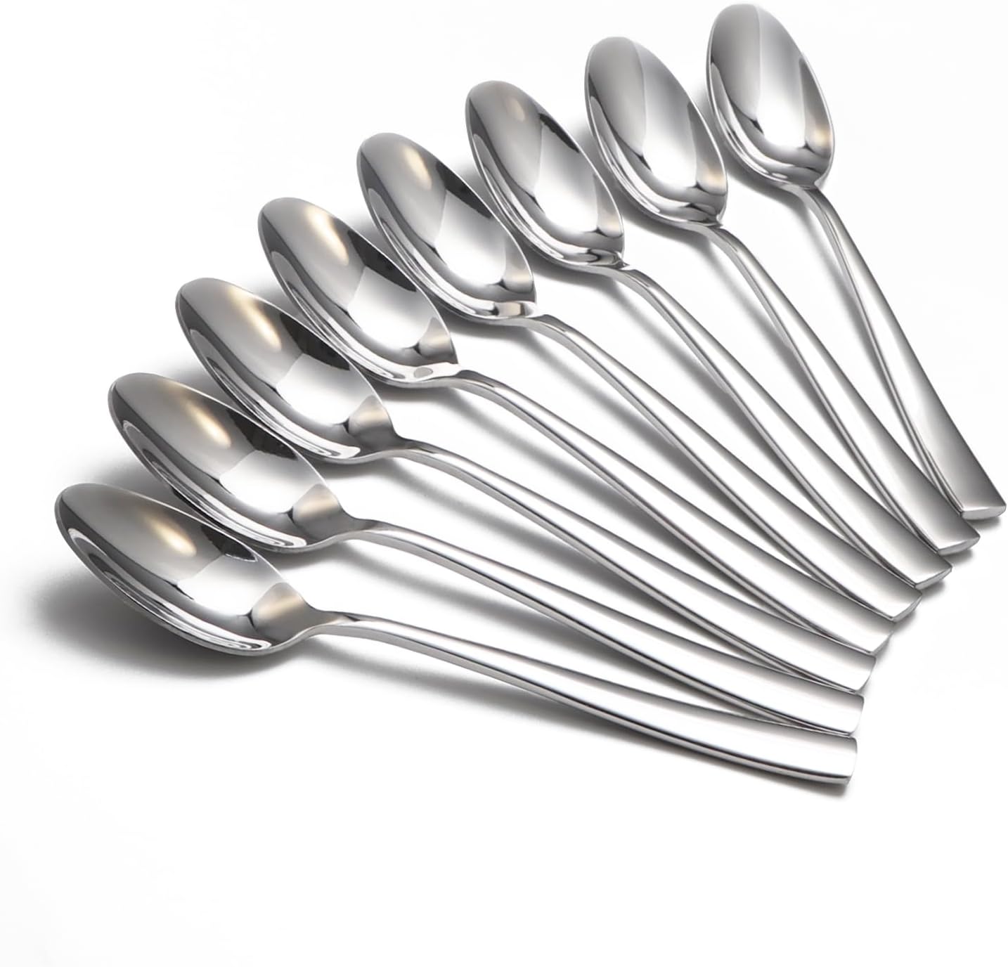 8-Piece Spoons Set, 7 Inch Stainless Steel Teaspoon, Tablespoon, Silverware Spoons for Home,Kitchen or Restaurant, Dishwasher Safe