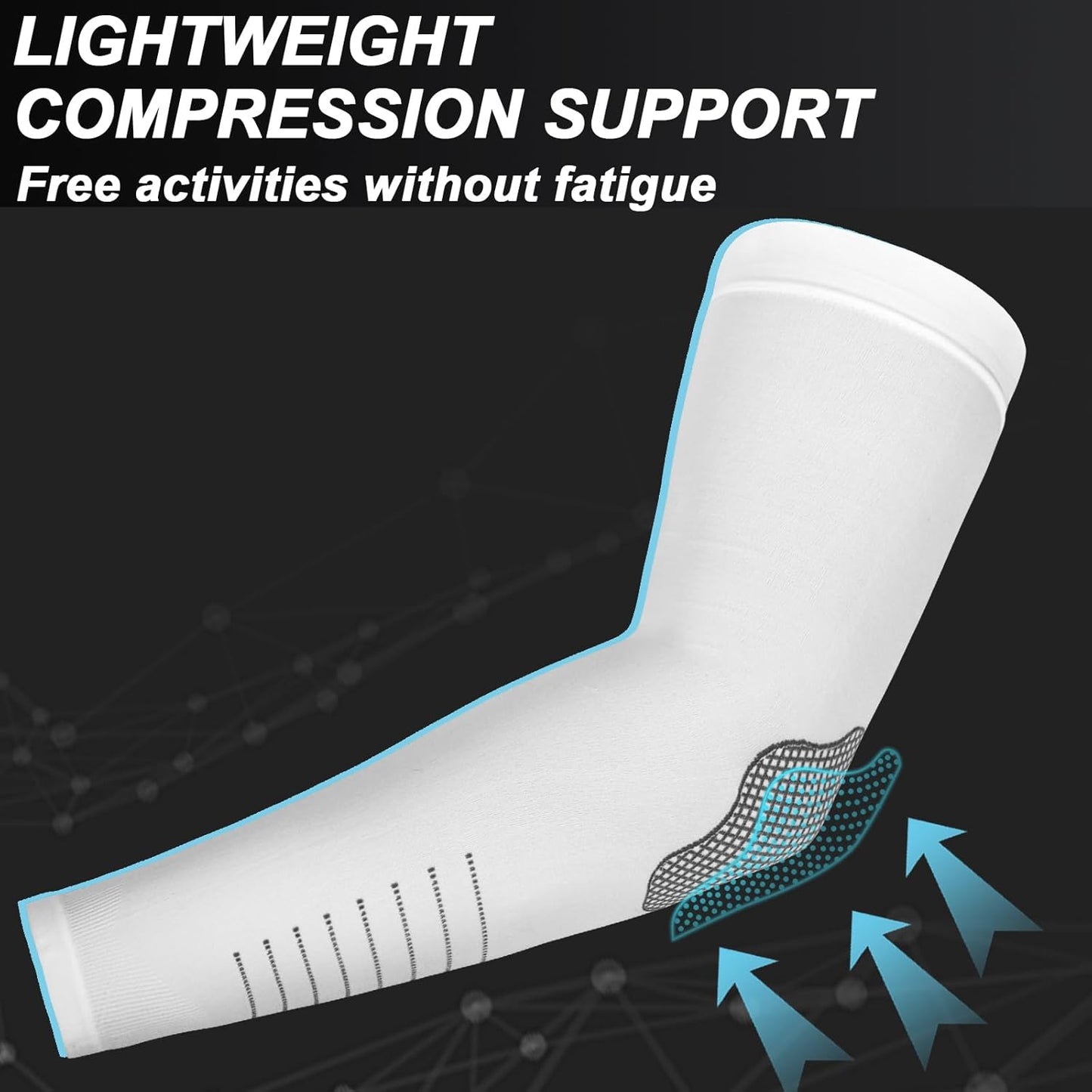 UV Sun Protection Arm Sleeves for Men Women, Cooling Sun Sleeves to Cover Arms Sports Compression Covers for Golf