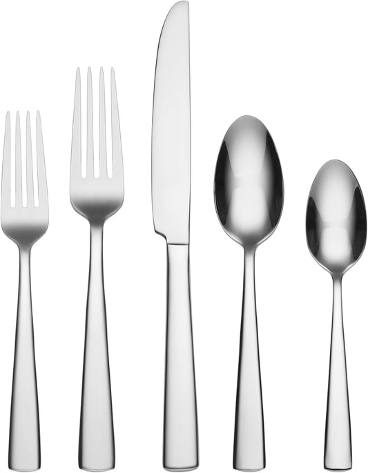 Oneida 20 Piece Everyday Nocha 20PC Flatware Set, Service for 4, Silver