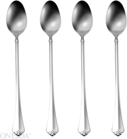 Oneida Juilliard Fine Flatware Tall Drink Spoons, 0.30 LB, Metallic