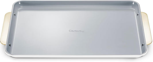 Caraway Non-Stick Ceramic Baking Sheet - Naturally Slick Ceramic Coating - Non-Toxic, PTFE & PFOA Free - Perfect for Baking, Roasting, and More - Large (18" x 13") - White