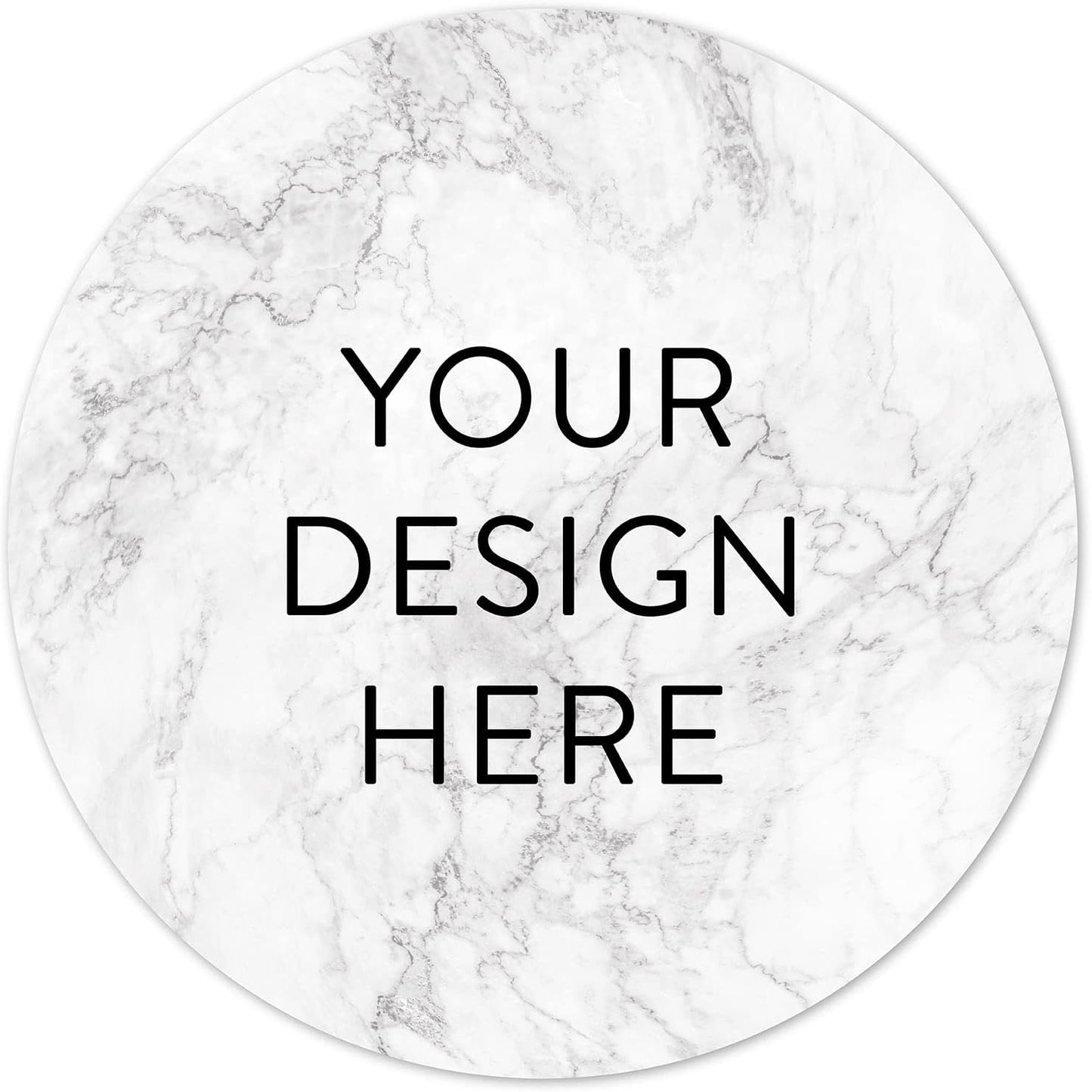 100 Custom Vinyl Stickers - Upload Your own Image, Text, Design, Logo - Personalized Logo Labels for Handmade, Packaging, Bottle, Jars, Candle, Brand Stickers (Silver Marble, 4x4)