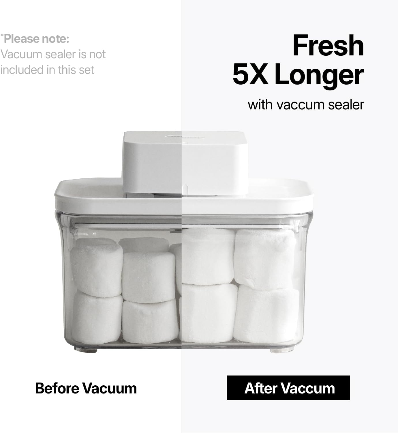 Premium Airtight Food Storage Containers, Mini Rectangular 2pc/set(0.53qt), Smart One-Click Seal Lid, No Hinges, 100% Leak Proof, BPA-FREE, Dishwasher, Freezer & Microwave Safe