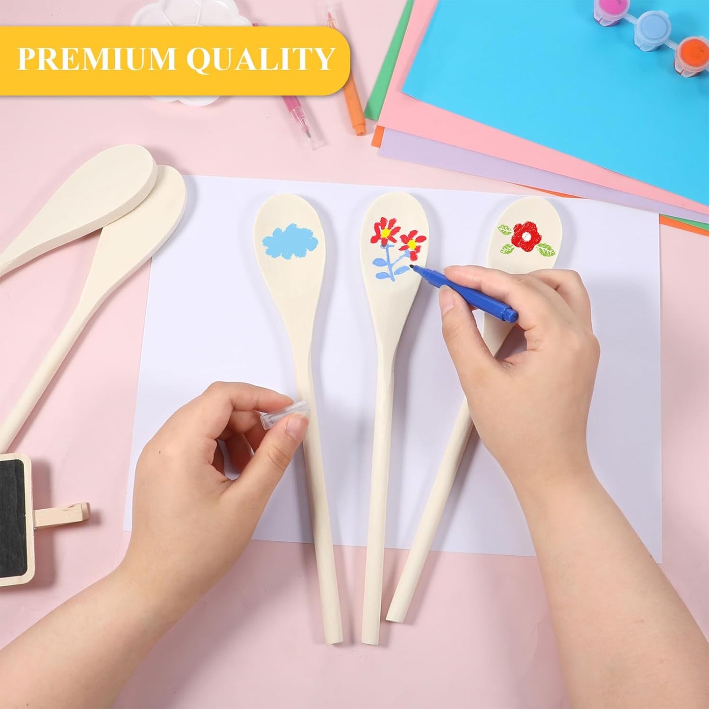 50 PCS 10 Inch Wooden Spoon Bulk for Cooking Oval Sauce Soup Stirring Wooden Tasting Spoons Wood Mixing Spoons Oval Soup Ladle for Cooking, Baking, Mixing, Serving, Stirring, Crafts, Gift